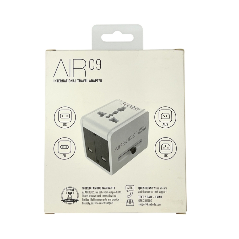 NIB International Travel Adapter 3 Type C Ports 2 USB Use in Over 150 Countries